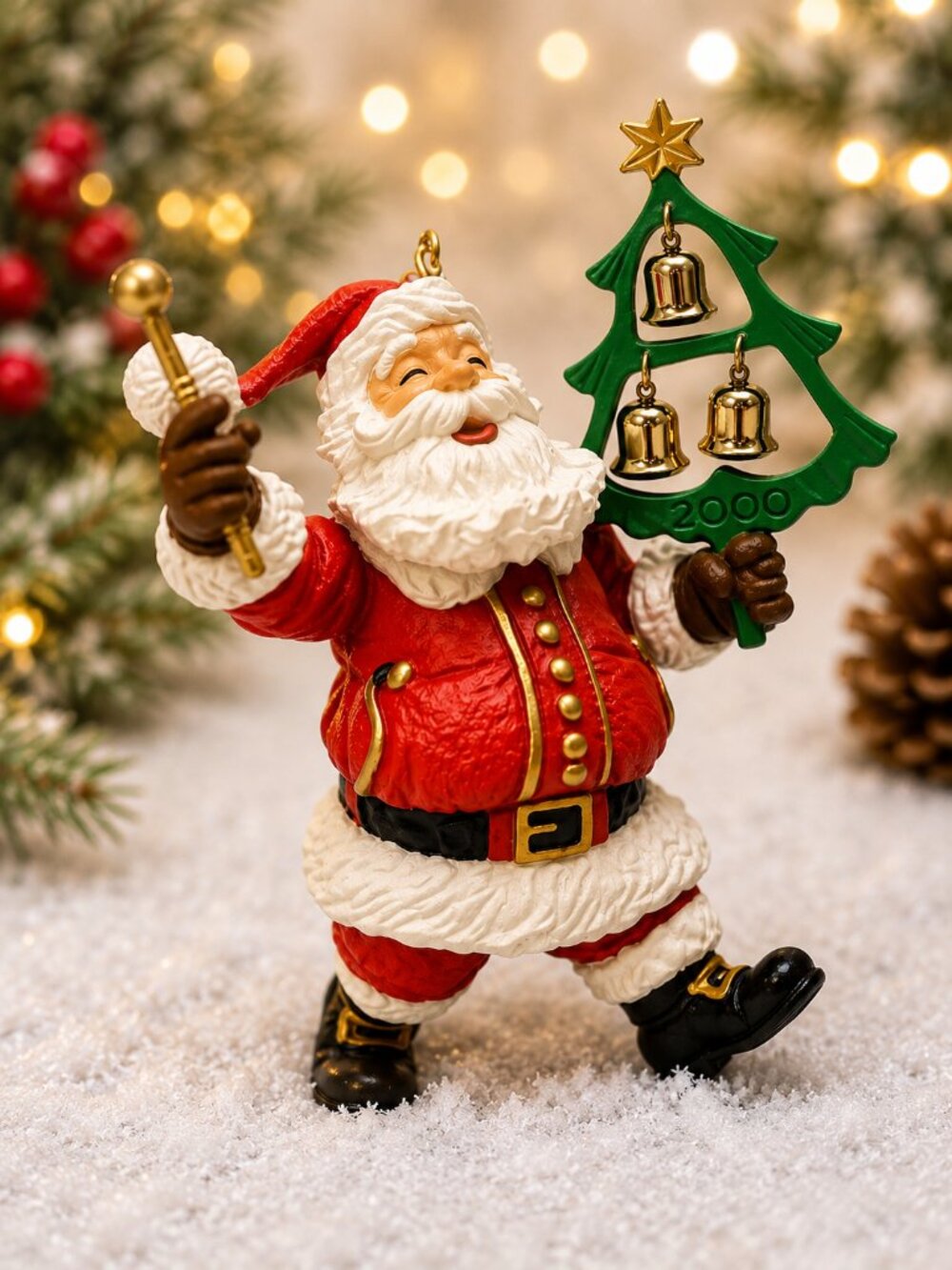 Hallmark Keepsake Jingle Bell Kringle Ornament 2000 Collector’s Club Santa